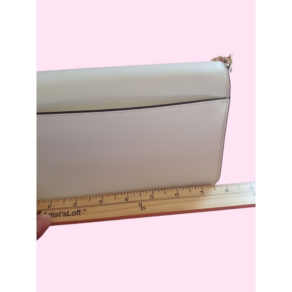 Kate Spade New York Madison Mini  Flap Convertible Crossbody Meringue Bag White - Picture 10 of 16